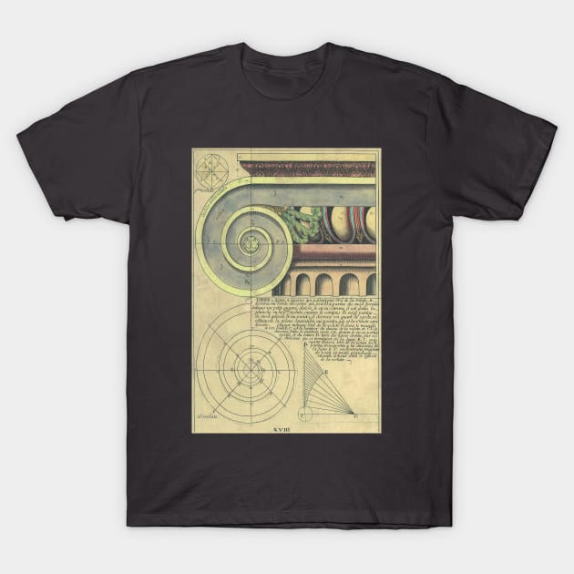 Five Orders of Architecture by Vignola T-Shirt by MasterpieceCafe